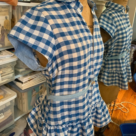 Free people short sleeved gingham top EUC - Picture 2 of 7
